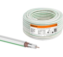 Коаксиальный кабель TDM ELECTRIC SAT-703 Cu 100м, белый SQ0106-0100