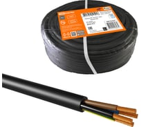 Провод ПВС TDM 4х4 ГОСТ 30м, черный SQ0118-0355