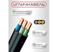 Кабель ВВГ-Пнг(А)-LS 3x4 ок(N,PE) 0,66 кВ Угличкабель (бухта 100 м) P161030F2000312