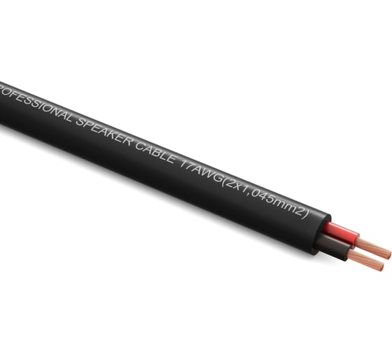 Акустический кабель PROCAST cable SJB 17.OFC.1,045.100, 17AWG 2x1,045mm2, PVC, черный, 100 м НФ-00001823 1