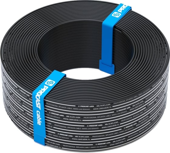 Акустический кабель PROCAST cable SBL 18.OFC.0,824.25, 18AWG 2x0,824mm2, черный, 25 м НФ-00001768