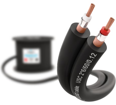 Стерео сигнальный кабель PROCAST cable USC 2*6/60/0,12.5, D 2x6mm, черный, 5 м НФ-00001837