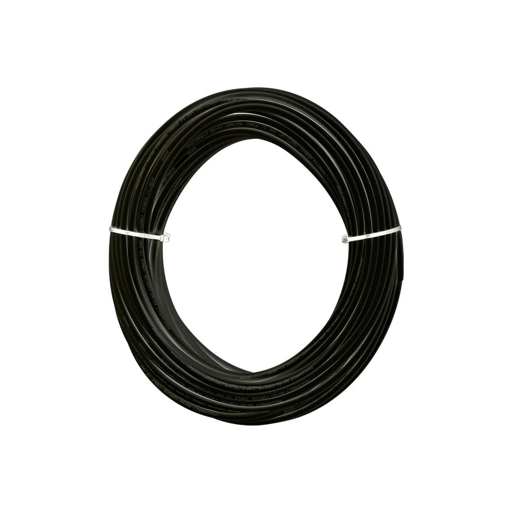 Коаксиальный кабель TWIST RG-6U, 75 Ом CCA, оплетка AL, черный, 50м ...