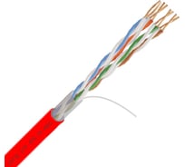 Омедненный кабель Netlink NL-CCA UTP 4PR 24 AWG CAT5е 305м внутренний, красный УТ-00000571