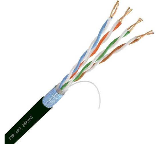 Омедненный кабель Netlink NL-CCA FTP 4PR 24 AWG CAT5е 305м внешний УТ .