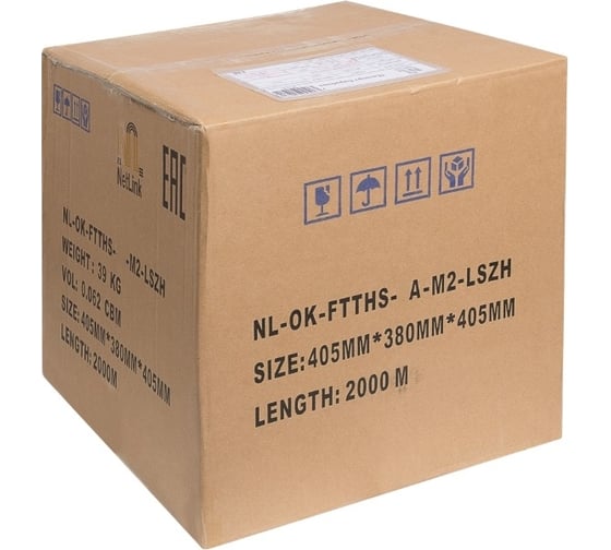 Внешний оптический кабель Netlink NL-OK-FTTH-2A-M2 (2 волокна с проволокой) УТ000002943