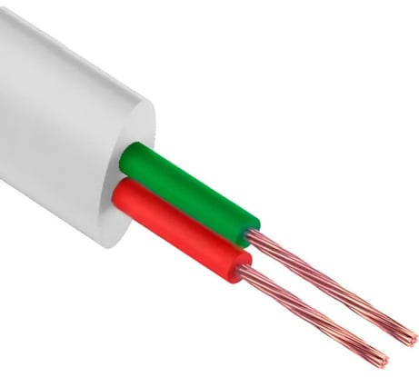 Телефонный кабель TWIST 2 жилы многожильный 100 м, белый, TWST-RCF2X-100