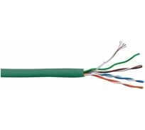 Кабель LANMASTER UTP, 4 пары, Кат. 5e, LSZH, зелёный, 305м в кат., LAN-5EUTP-LSZH-GN
