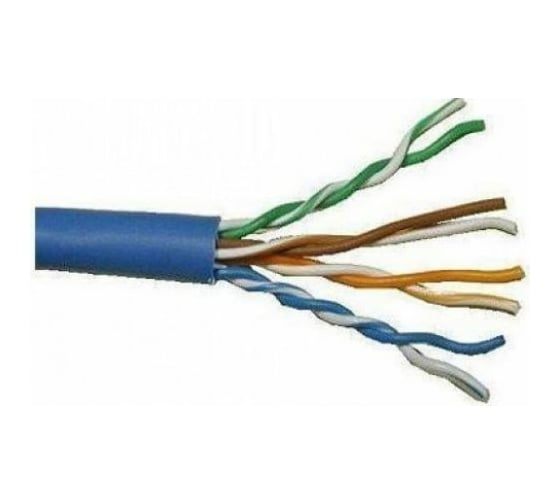 Кабель LANMASTER UTP, 4 пары, Кат. 5e, LSZH, синий, 305м в кат., LAN-5EUTP-LSZH-BL