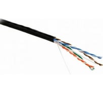Кабель LANMASTER UTP, 4 пары, Кат. 5e, LSZH, черный, 305м в кат., LAN-5EUTP-LSZH-BK