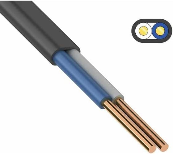 Кабель ВВГ-П нг(А) LS iTOK 2x2,5 ГОСТ (30 метров) i-KPP-VVGNG-LS-225-30