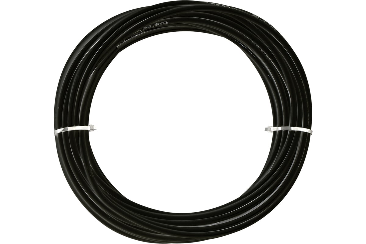 Внутренний коаксиальный кабель TWIST RG-6U, 75 Ом CCA, черный, 20м COAX ...
