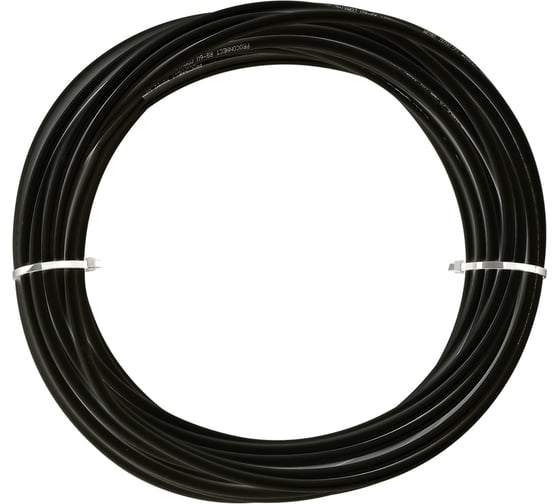 Внутренний коаксиальный кабель TWIST RG-6U, 75 Ом CCA, черный, 20м COAX-RG6-CСS-48-IN-BL-20