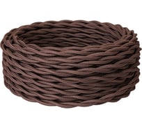 Силовой ретро кабель Retro Electro 2x1,5, коричневый, длина бухты 200 2254764