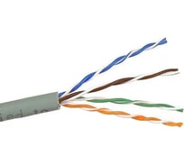 Патч-кордовый кабель FTP LANMASTER 4 пары, Категории 5e, LSZH, серый, 305м в катушке, LAN-5EFTP-PT-LSZH-GY