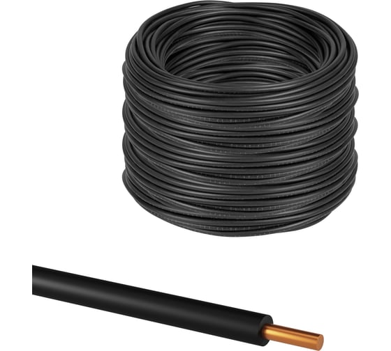 Провод ПуВ TDM ELECTRIC (ПВ-1) 1x4,0 ГОСТ (300м), черный SQ0124-0234 1
