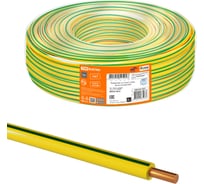 Провод ПуВ TDM ELECTRIC 1x1,0 ГОСТ (100м), желто-зеленый SQ0124-1321