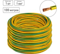 Провод ПуГВ TDM ELECTRIC 1x1,0 ГОСТ (100м), желто-зеленый SQ0124-1521