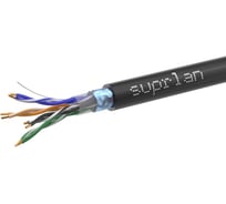 Сетевой интернет кабель витая пара SUPRLAN медный экранированный Standard FTP Cat.5e 4x2xAWG24 Cu PE внешний 305м 01-1028-1