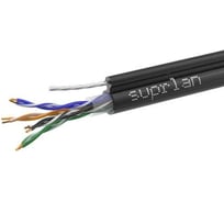 Сетевой интернет кабель витая пара SUPRLAN медный Standard UTP Cat.5e 4x2xAWG24 Cu PE внешний T-FG8 (трос) 305м 01-0322-1