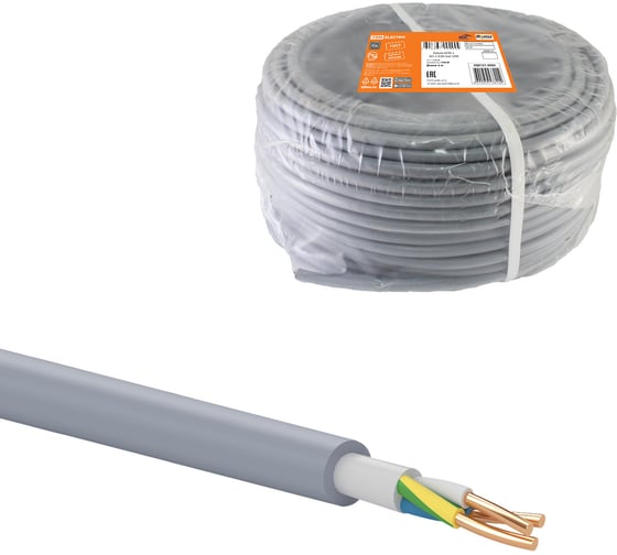 Кабель TDM ELECTRIC NYM-J 3x1,5-0,66 5 м SQ0121-0003 1