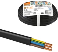 Шнур TDM ELECTRIC ШВВПмб 3x0,5 (5м), черный Народный SQ0120-0107