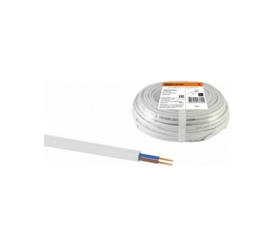Шнур TDM ШВВПмб 3x0,5 (100м), белый Народный SQ0120-0305 1