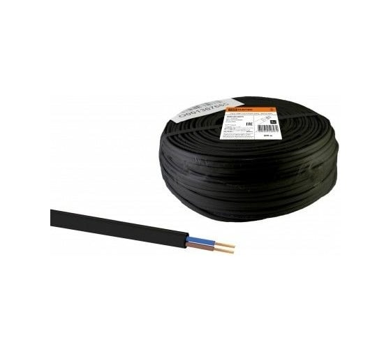 Шнур TDM ШВВПмб 3x0,5 (100м), черный Народный SQ0120-0307