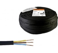 Шнур TDM ELECTRIC ШВВПмб 3x0,75 (100м), черный Народный SQ0120-0308