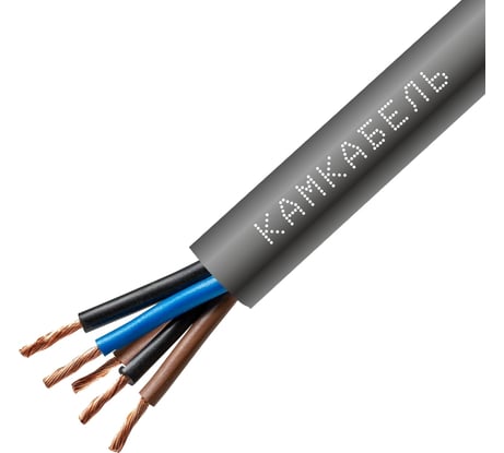Провод ПВС Камкабель 5x1,5 мм черный 100 м ГОСТ 231Я450G0000Ъ60