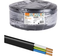 Провод TDM ВВГмб-П нг(А)-LS 3x6, 220/380, 100м, Народный SQ0117-1428