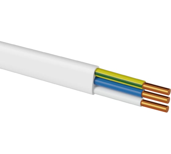 Провод TDM ELECTRIC ПВВП 3x1,5, ГОСТ, 100м, белый SQ0127-0256