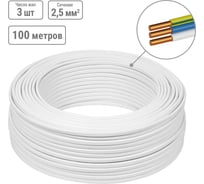 Провод ПВВП TDM ELECTRIC 3x2,5, ГОСТ, 100м, белый SQ0127-0257