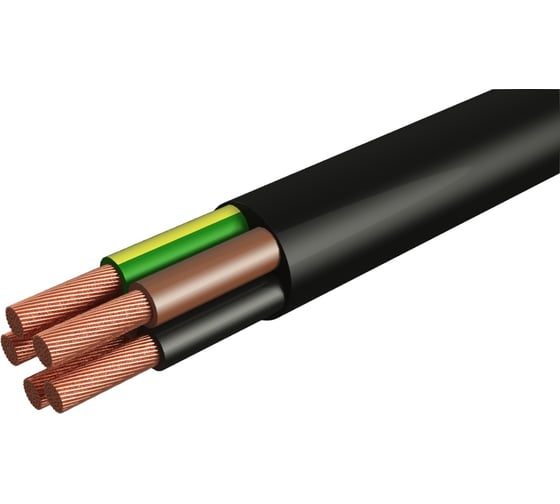 Провод TDM ПВС, 5x1,5, ГОСТ, 20м, черный SQ0118-0343 1
