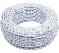 Провод Bironi 2x0,75, белый, глянец, 50 метров B1-422-071-50