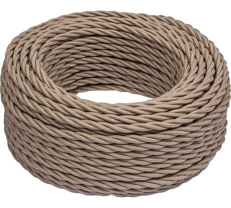 Провод Bironi 2x1,5, капучино, матовый, 10 метров B1-424-716-10