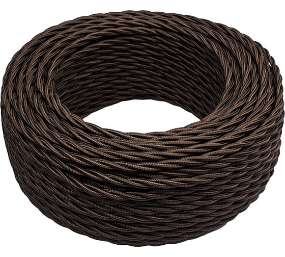 Провод Bironi 2x1,5, коричневый, глянец, 150 метров B1-424-072-150 1