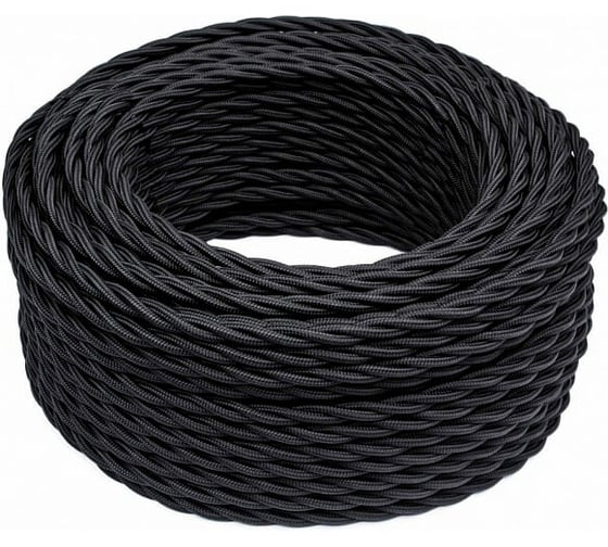 Провод Bironi 2x2,5, черный, матовый, 150 метров B1-425-73-150 1