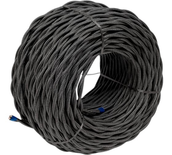 Провод Bironi 2x1,5, графит, матовый, 50 метров B1-424-713-50