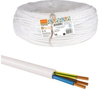 Провод ПВСмб TDM ELECTRIC 3x4 (100м), белый Народный SQ0118-0935