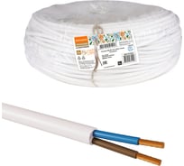 Провод TDM ELECTRIC ПВСмб 2х4 100м, белый Народный SQ0118-0933