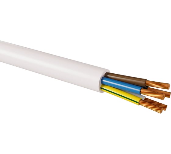 Провод TDM ELECTRIC ПВСмб 5х6 100м, белый Народный SQ0118-0940