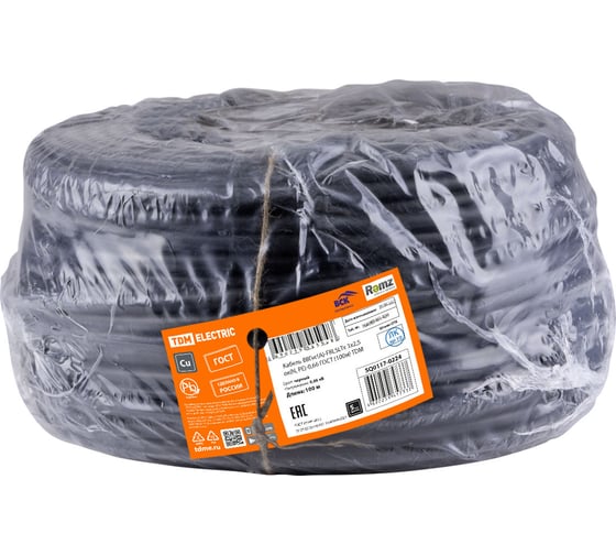 Кабель TDM ELECTRIC ВВГнгА-FRLSLTx 3х2,5 окN, PE-0,66 ГОСТ 100м SQ0117-0224