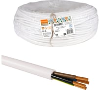 Провод TDM ELECTRIC ПВСмб 4х6 100м, белый Народный SQ0118-0938