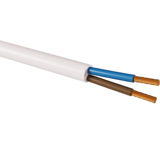Провод TDM ELECTRIC ПВСмб 2х6 100м, белый Народный SQ0118-0934