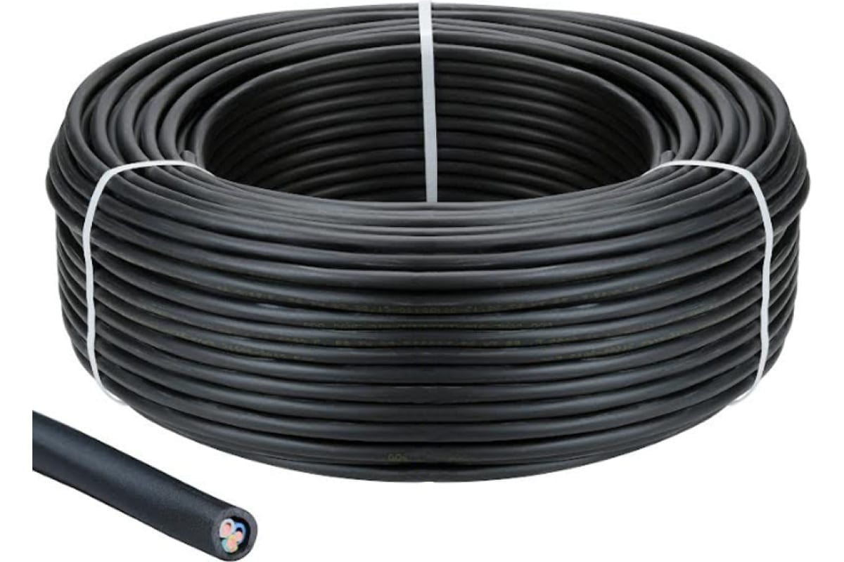 Кабель ООО Кабельный завод АЛЮР КГТП-ХЛ 3x1,5 -660 Ч, бухта 100 метров ...