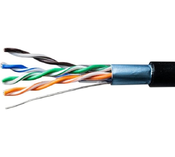 Сетевой интернет кабель витая пара SUPRLAN медный экранированный Premium FTP Cat.5e 4x2x0,51 Cu PE внешний 305м 01-1010-4