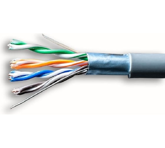 Сетевой интернет кабель витая пара SUPRLAN медный экранированный Median FTP Cat.5e 4x2xAWG24 Cu PVC внутренний 305м 01-1033-1