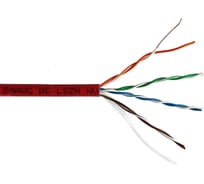 Кабель UTP LANMASTER 4 пары, Категории 5e, LSZH, красный, 305м в кат., LAN-5EUTP-LSZH-RD