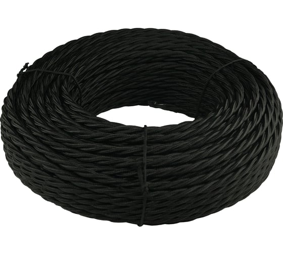Витой ретро провод Retrika 3x1.5 черный, 20м RP-31508-20 1